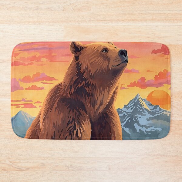 Item preview, Majestic Mountain Bear at Sunset Wilderness Nature Art designed and sold by Evergreen Horizon Works.