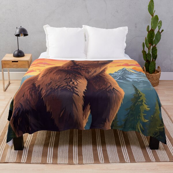 Item preview, Majestic Mountain Bear at Sunset Wilderness Nature Art designed and sold by Evergreen Horizon Works.