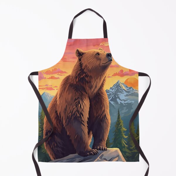 Item preview, Majestic Mountain Bear at Sunset Wilderness Nature Art designed and sold by Evergreen Horizon Works.