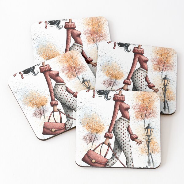 Item preview, Autumn Stroll with My Best Friend | Fashion Illustration designed and sold by UniqYou.