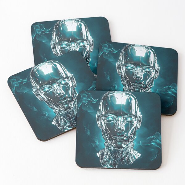 Item preview, 3d Render Of Chrome Android Face Digital designed and sold by Checho30.