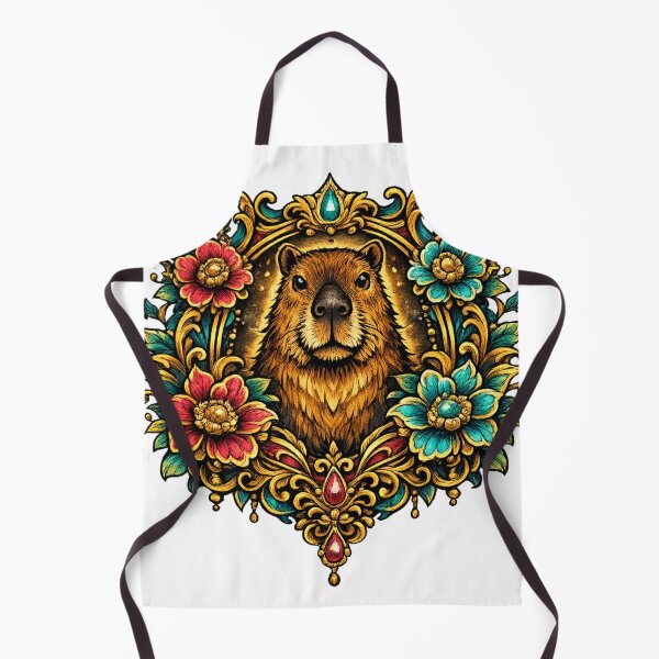 Item preview, Traditional Capybara Bold Artistic Style designed and sold by NovaMoodCo.