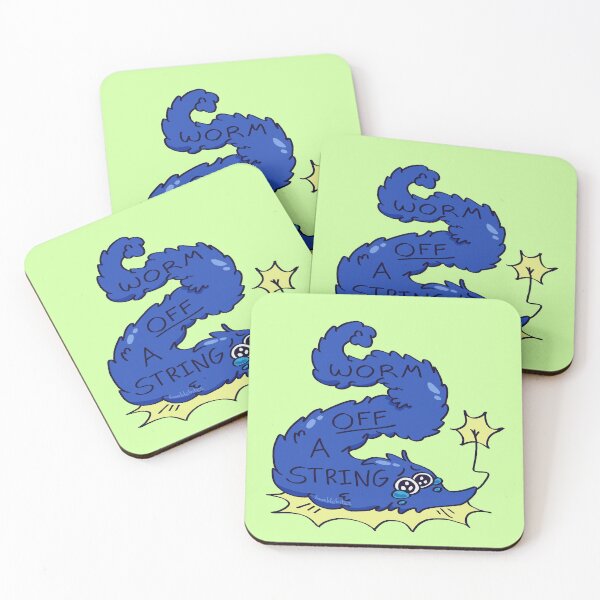 Item preview, Worm Off A String - Blue designed and sold by BumbleBites.