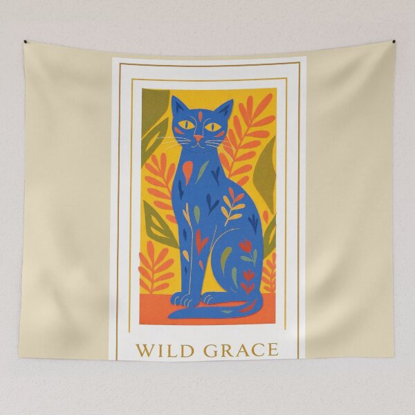 Item preview, Wild Grace Blue Cat Poster designed and sold by djovan.