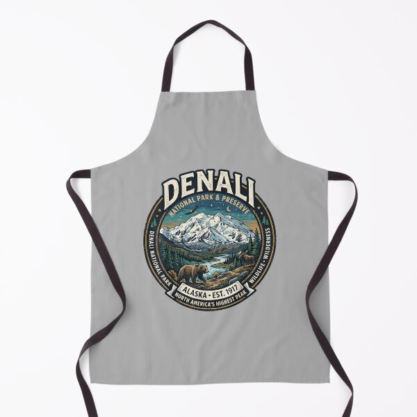 Item preview, Denali National Park Alaska Mountain Wildlife Vintage Badge designed and sold by FrankIsabel.