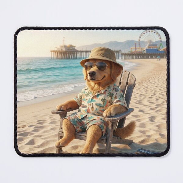 Item preview, Cool Dog Chilling At Beach designed and sold by ARTWORKPIXELS.