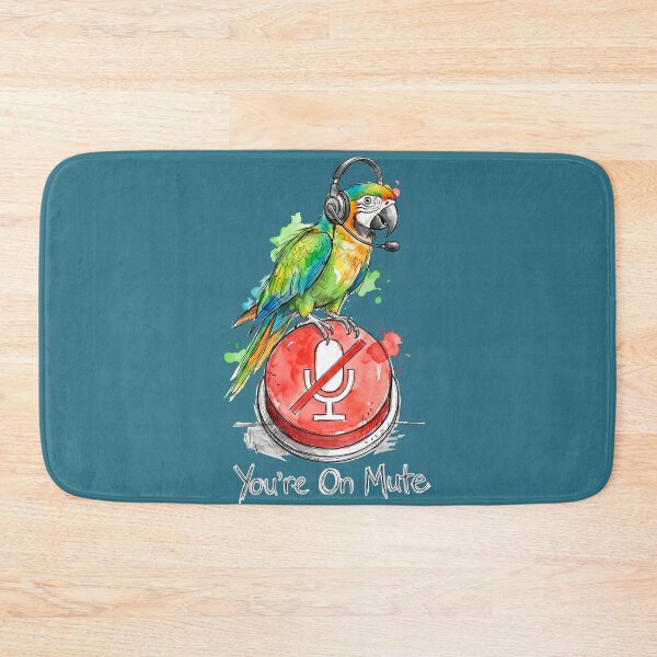 Item preview, You're On Mute: The Paradoxical Parrot Remote Work Illustration designed and sold by SoulPT.