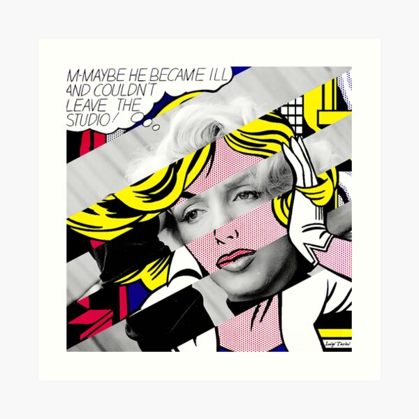 Oh Jeff Ich Liebe Dich Auch Aber Von Roy Lichtenstein Und Marylin Monroe Kunstdruck Von Luigi Tarini Redbubble