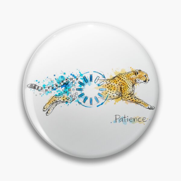 Item preview, Patience: The Loading Cheetah & Internet Lag Satire designed and sold by SoulPT.