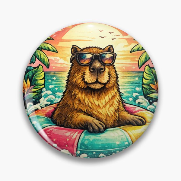 Item preview, Stay Chill Capybara Positive Relaxed Vibes designed and sold by NovaMoodCo.