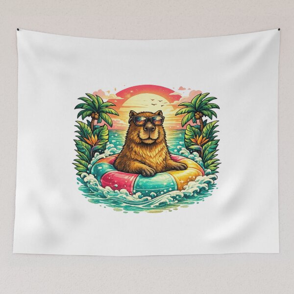 Item preview, Stay Chill Capybara Positive Relaxed Vibes designed and sold by NovaMoodCo.