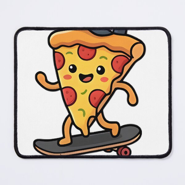 Item preview, Cute Pizza Riding Skateboard Cartoon Design designed and sold by KCasual.