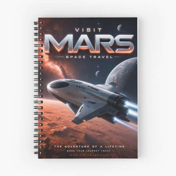 Item preview, Visit Mars, Space Travel Futuristic Expedition Poster designed and sold by Jandedan.