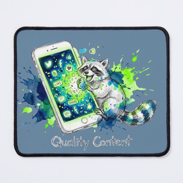 Item preview, Quality Content: The Trash Panda Social Media Satire designed and sold by SoulPT.