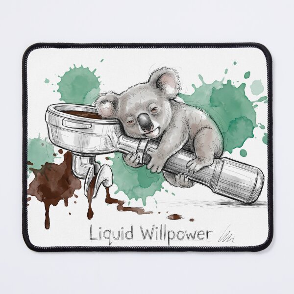 Item preview, Liquid Willpower: Sleepy Koala & Espresso Portafilter Art designed and sold by SoulPT.