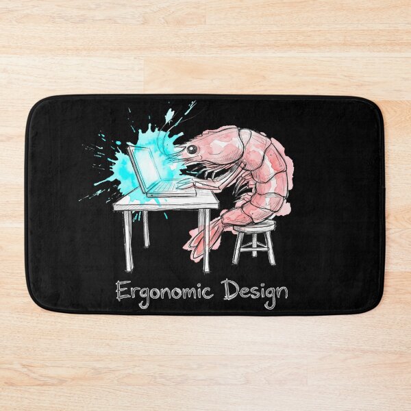 Item preview, Ergonomic Design: The "Shrimp Posture" Office Humor Art designed and sold by SoulPT.