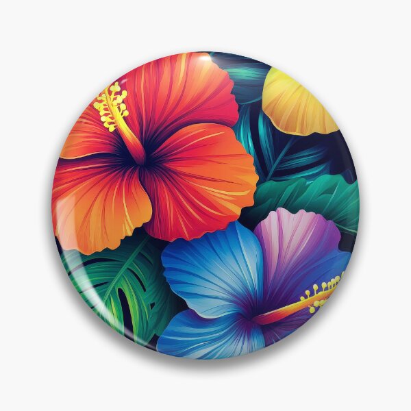 Item preview, Summer Tropical Flowers And Palm Leaves Digital Art designed and sold by DEC02.