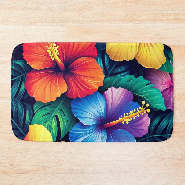 Item preview, Summer Tropical Flowers And Palm Leaves Digital Art designed and sold by DEC02.