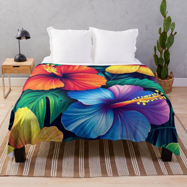 Item preview, Summer Tropical Flowers And Palm Leaves Digital Art designed and sold by DEC02.