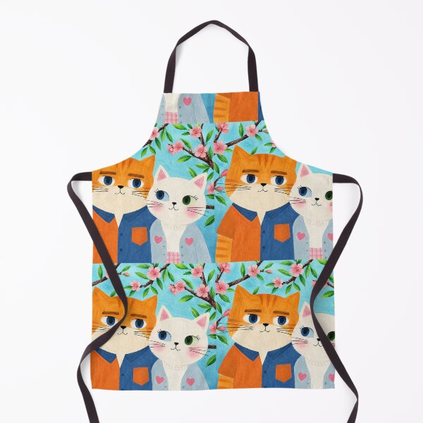 Item preview, BigOrange & Meiyu Spring Cat Couple Art designed and sold by BigOranges.