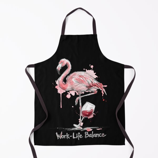 Item preview, Precarious Pink: The Wine-Balancing Flamingo Art designed and sold by SoulPT.
