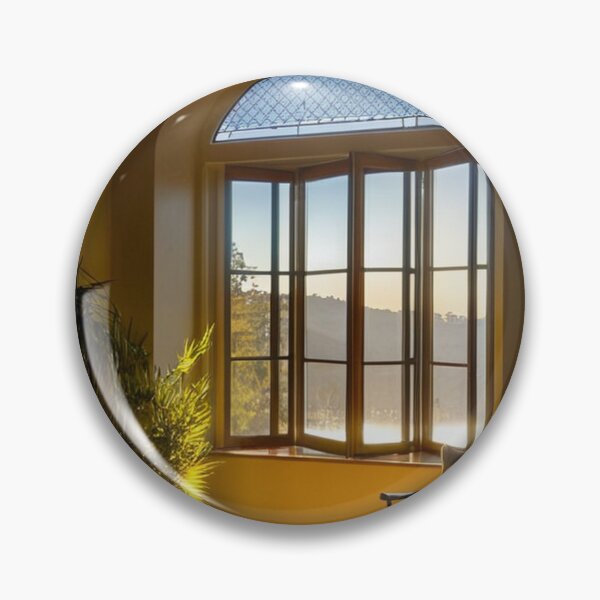Artikelvorschau, Architecture - Mediterranean Style Arched Window, View of a Mountain Landscape at Sunset entworfen und verkauft von Reverso-Design.
