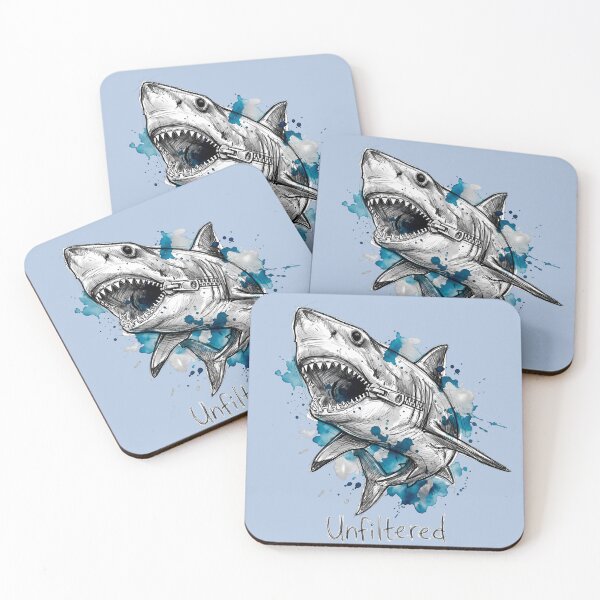 Item preview, Unfiltered: The Surreal Zipper-Jaw Shark Illustration designed and sold by SoulPT.