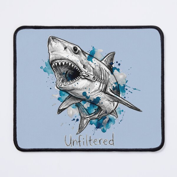 Item preview, Unfiltered: The Surreal Zipper-Jaw Shark Illustration designed and sold by SoulPT.