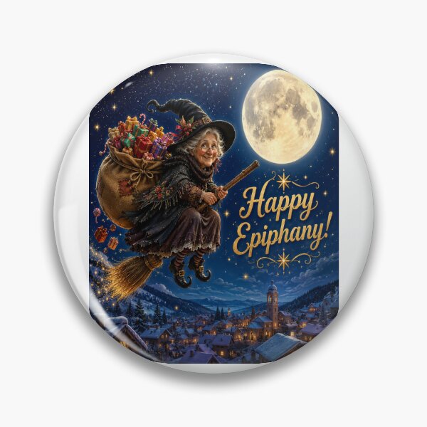Item preview, Happy Epiphany Befana Night Celebration Design designed and sold by RipantinaFantasy .