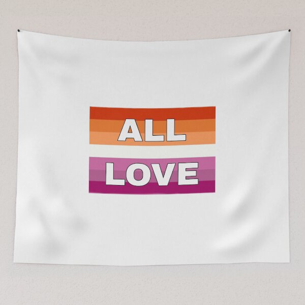 Item preview, All Love Lesbian Pride Flag designed and sold by PopBubbleShop.