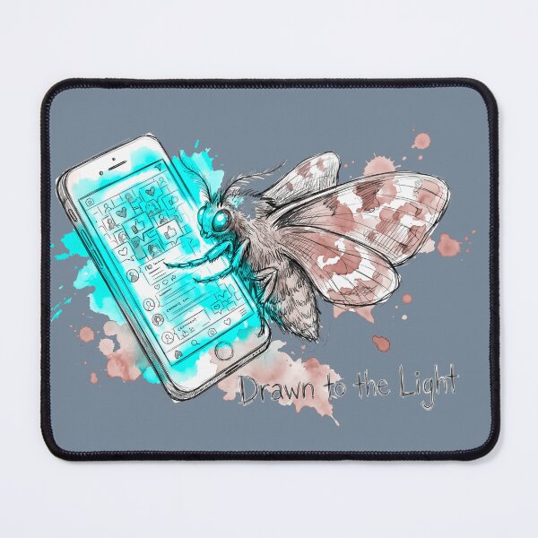 Item preview, Drawn to the Light: The Social Media Moth & Smartphone Satire designed and sold by SoulPT.