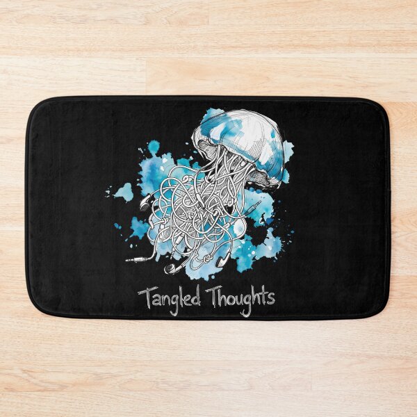 Item preview, Tangled Thoughts: Surreal Jellyfish Earphone Illustration designed and sold by SoulPT.