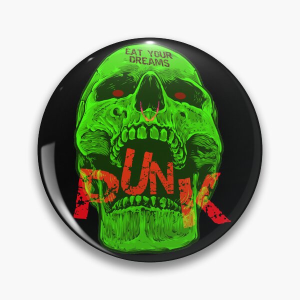 Item preview, Eat your Dreams: Green skull punk edition designed and sold by Carpediemdeluxe.