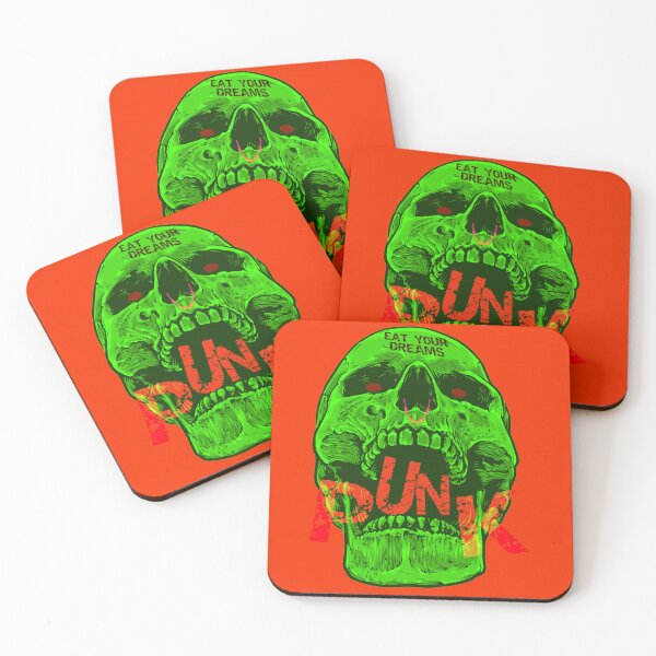 Item preview, Eat your Dreams: Green skull punk edition designed and sold by Carpediemdeluxe.