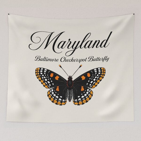 Item preview, Maryland Baltimore Checkerspot Butterfly – State Butterfly Art Print designed and sold by The-Drip-Studio.