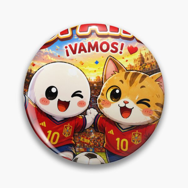 Item preview, Cute Spain Football Friends  designed and sold by Happy Ghost Studio.