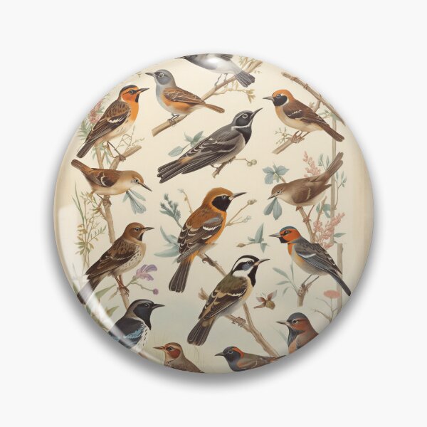 Item preview, Woodland Songbirds Vintage Natural History Illustration Art designed and sold by Evergreen Horizon Works.