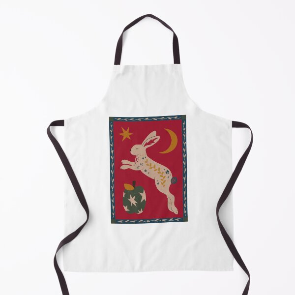 Item preview, Folk art Celestial Rabbit - Red and Beige version designed and sold by kuromillie.