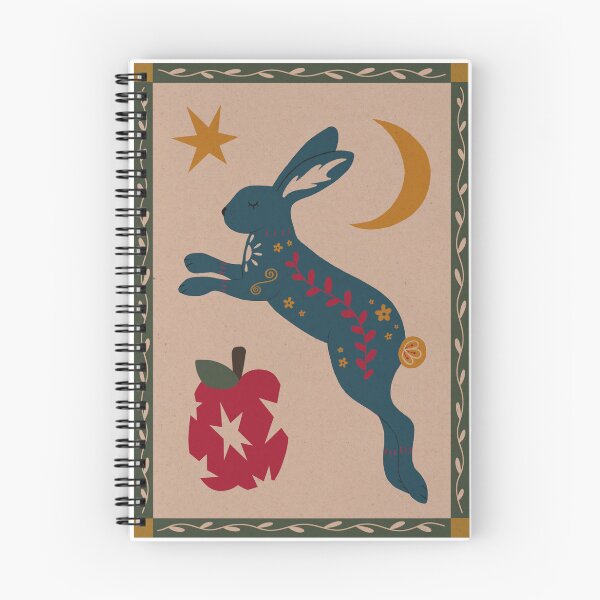 Item preview, Folk art Celestial Rabbit - Blue and Beige version designed and sold by kuromillie.