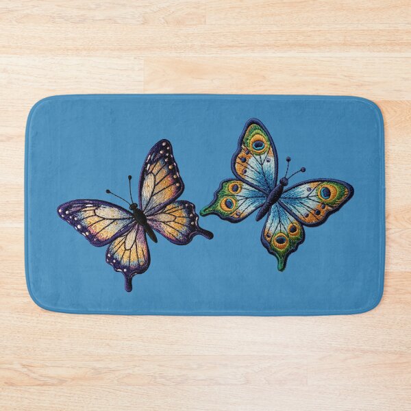 Item preview, 2 of the most beautiful butterflies, as if embroidered on fabric designed and sold by Segasprojects.