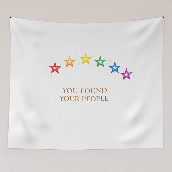 Item preview, You Found Your People Rainbow Star Typography designed and sold by VariusDesigns.