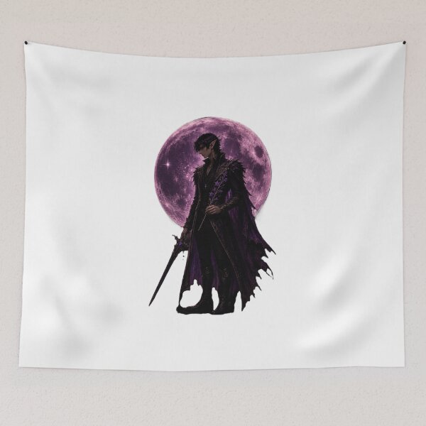 Item preview, Guardian of the Violet Bloom | Dark Fae Prince Fantasy Art designed and sold by MysticPurpleHue.