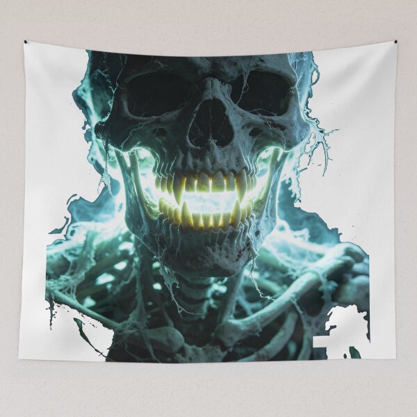 Item preview, Glowing Cyan Ghost Skull designed and sold by wojtas90.