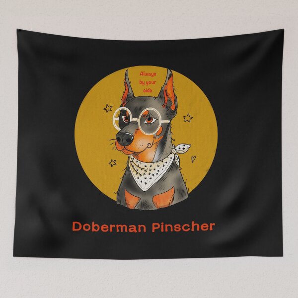 Item preview, Doberman Pinscher Cute Dog T-Shirt | Always By Your Side | Funny Loyal Dog Lover Gift | Stylish Doberman Illustration designed and sold by SimoesArtistry.