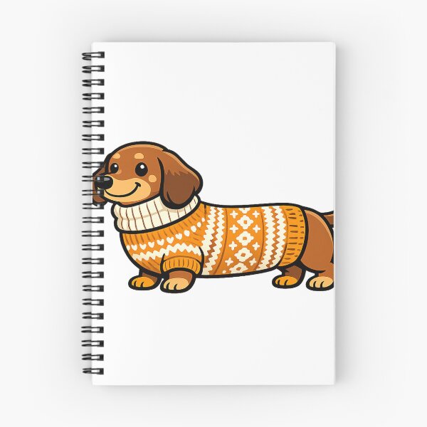 Item preview, Cozy Dachshund in a Chunky Knit Sweater designed and sold by eignvalue.