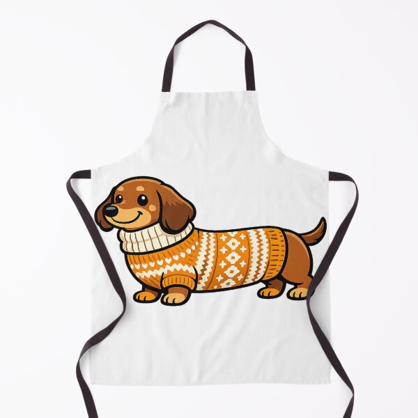 Item preview, Cozy Dachshund in a Chunky Knit Sweater designed and sold by eignvalue.