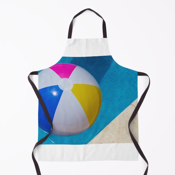 Item preview,  Colorful Beach Ball Floating in Blue Swimming Pool Next to Stone Pool Deck on Sunny Day designed and sold by Nmallia.