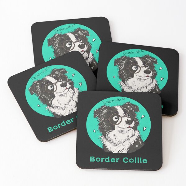 Artikelvorschau, Witziger Border Collie „Einstein mit Fell“ – Intelligentes Welpendesign – Geschenk für clevere Hundeliebhaber entworfen und verkauft von SimoesArtistry.