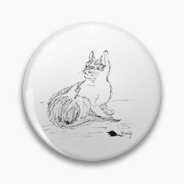 Item preview, Spotted Cat with Mouse designed and sold by Deromilly.