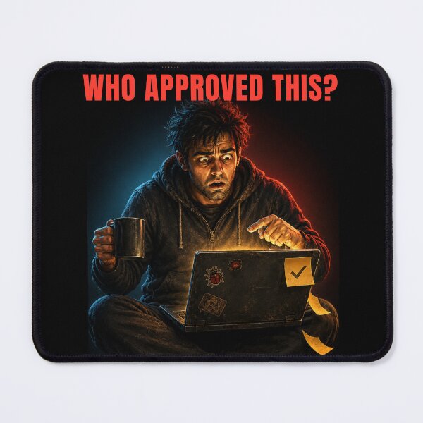 Item preview, Who Approved This It Was Me Developer Shirt designed and sold by BuggedThreads.